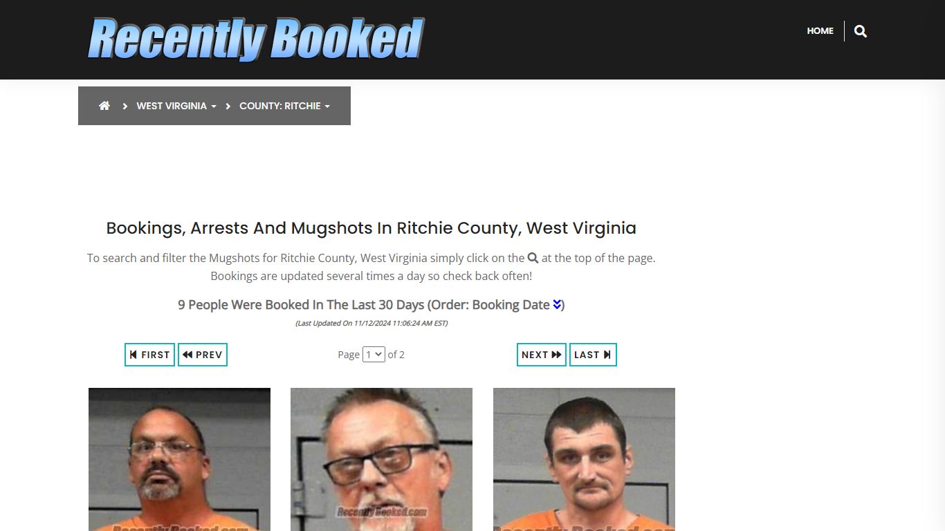 Bookings, Arrests and Mugshots in Ritchie County, West Virginia